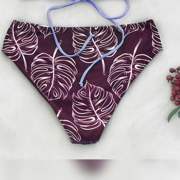5⭐ rated ❤Purple Leaf Print Bikini - Picture 9 of 9